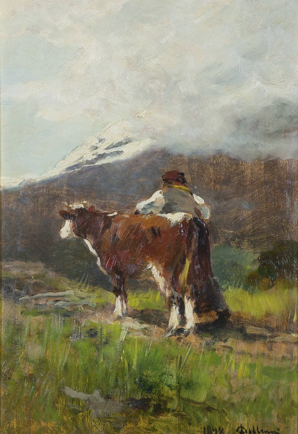 Contadino e vitello
